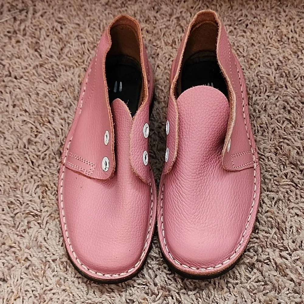 Pink custom leather shoes - Picture 2 of 4